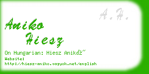 aniko hiesz business card